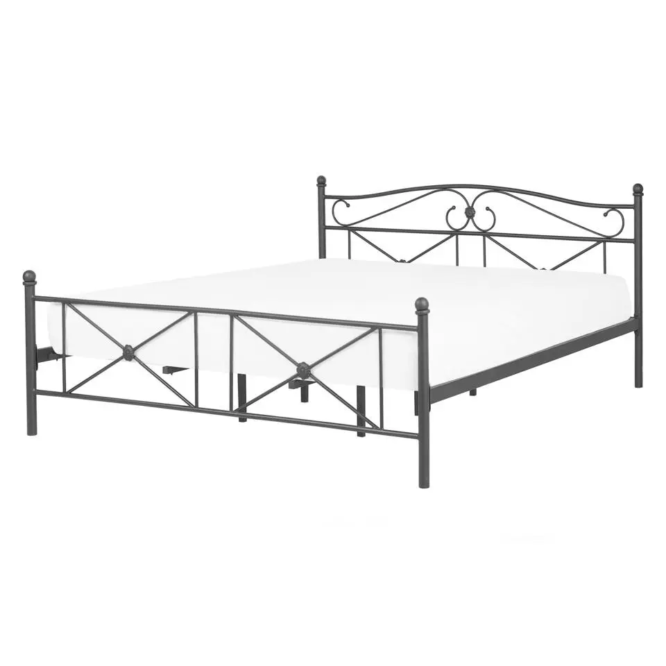 RODEZ - Tweepersoonsbed - Zwart - 140 x 200 cm - Metaal