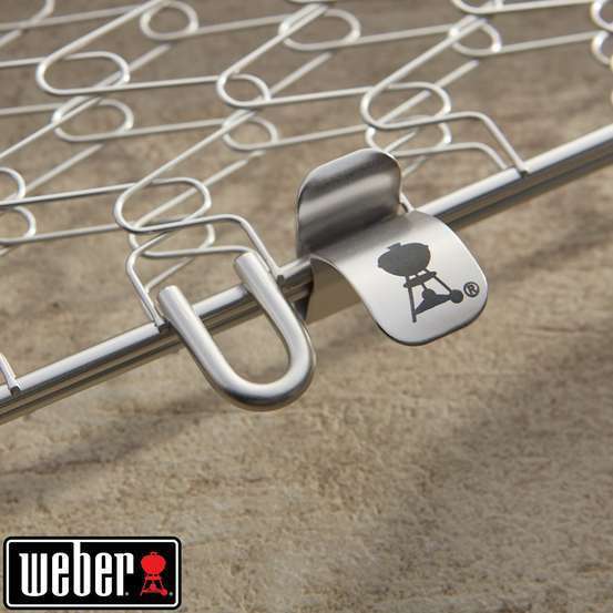 Grand panier à poisson flexible pour barbecue en inox - 46x28,4 cm