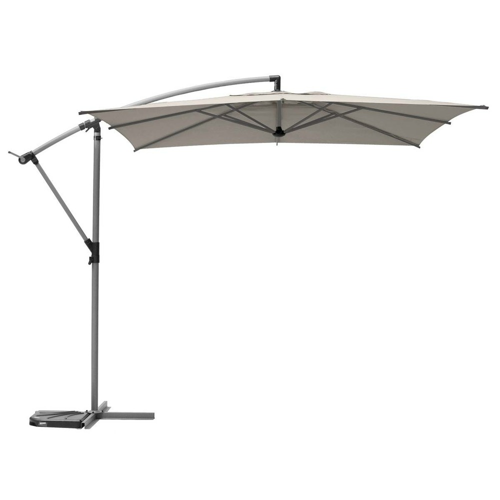 Parasol déporté carré manoa taupe