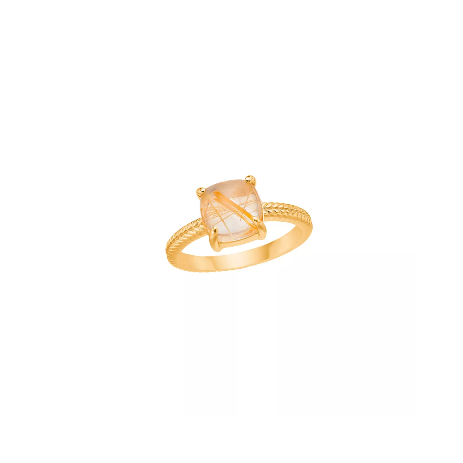 Carré Ring 18 kt. Forgyldt Sølv FR 4413 GRT 48