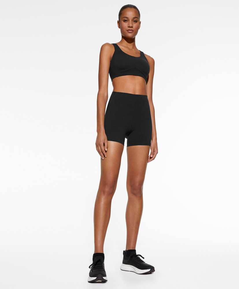 Shorts de compressão com controle abdominal de 10 cm