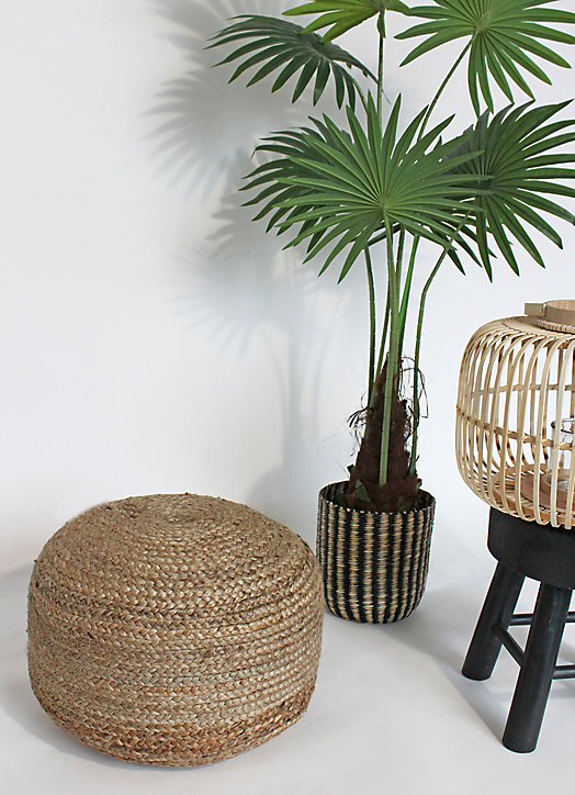 Pouf en jute Ø.50 x H. 35 cm naturel