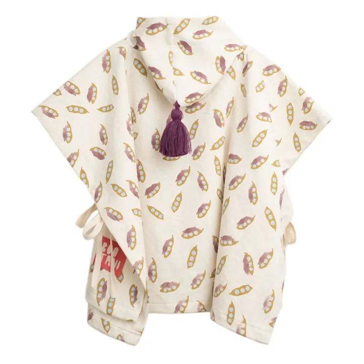 Bootani Poncho Coton Bio Pois | Ecru