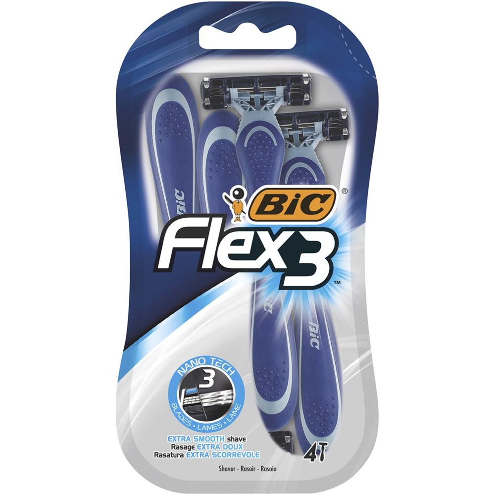 Bic Flex 3 Light Handle Herrenrasierer<br>4 Stück, 3-Klingen