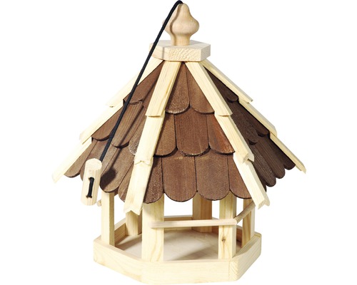 Voederhuisje met bruin dak 33x29x36 cm
