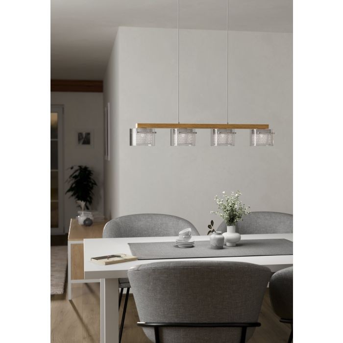 EGLO - Portico-Z langbordspendel natur og klar L88 - RGB + TW - Zigbee, Bluetooth