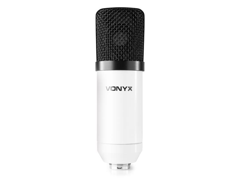 Vonyx Kondensatormikrofon CMS300W Studio-Set Weiss Kondensator Studiomikrofon Set
