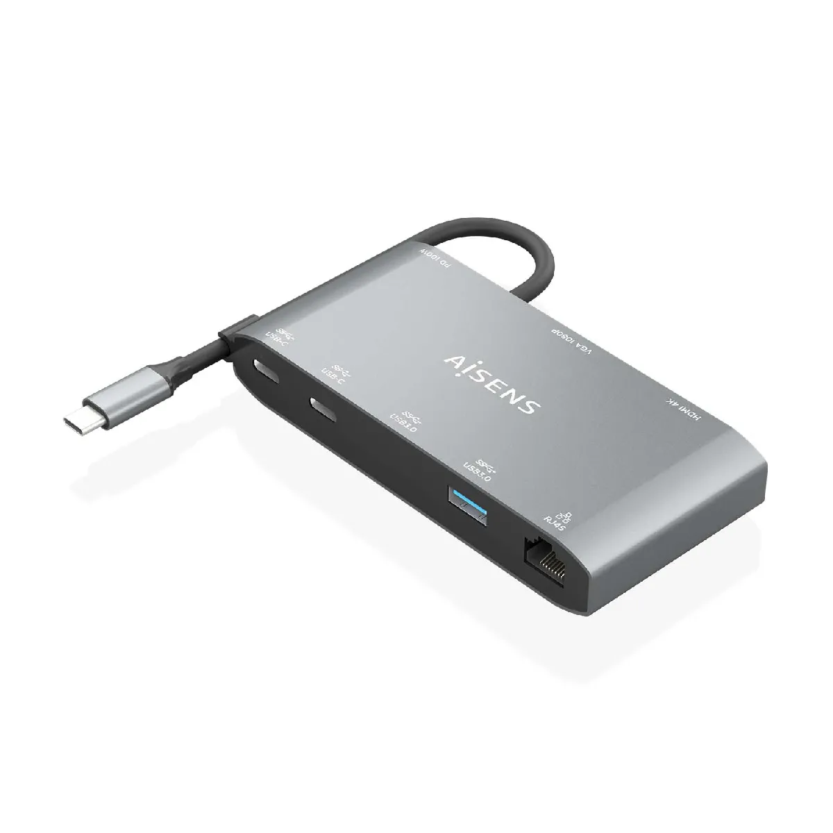 Aisens USB-C Dock 8 en 1