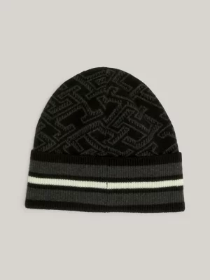 Gorro TH com listras e monograma