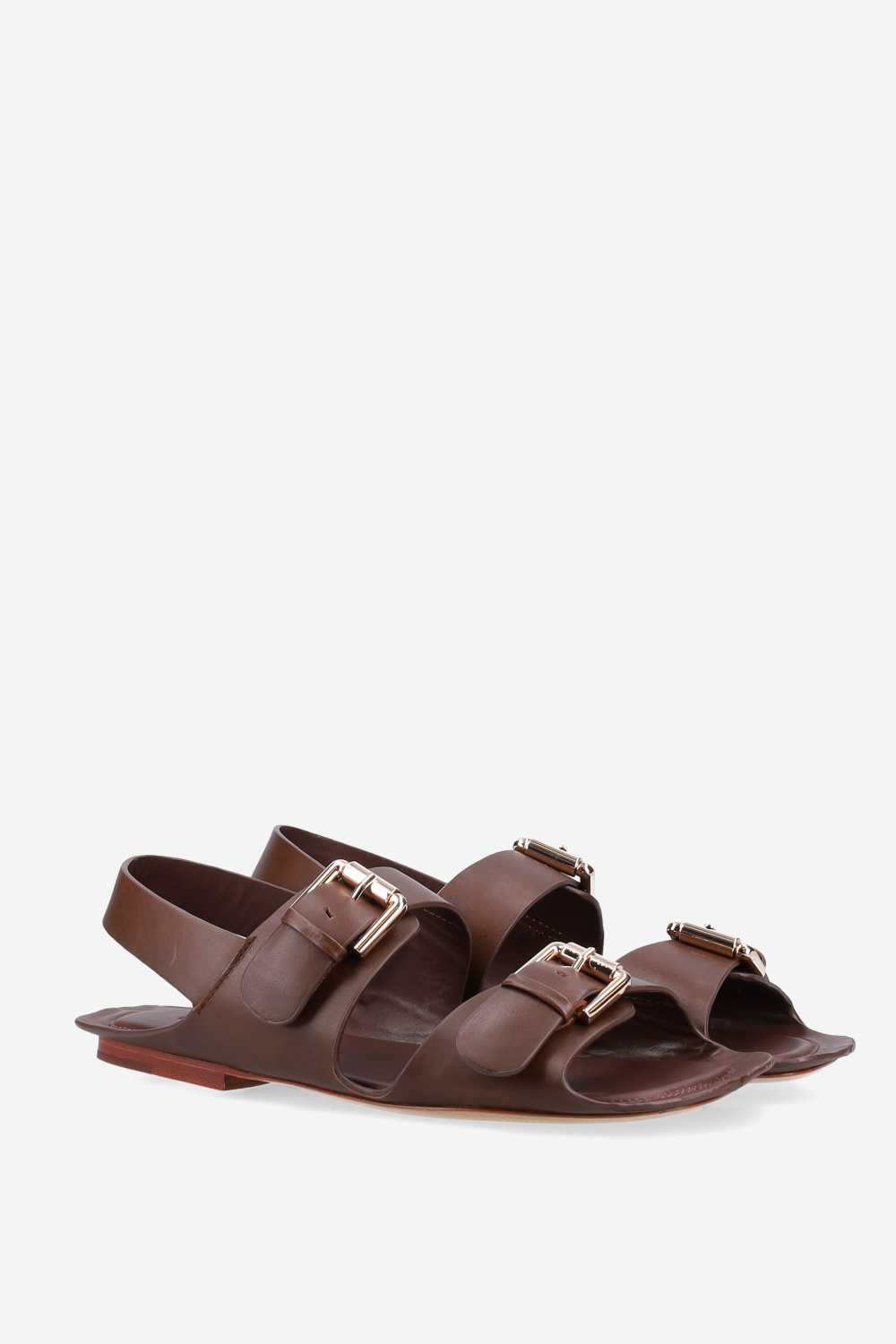 Buckled leather sandals