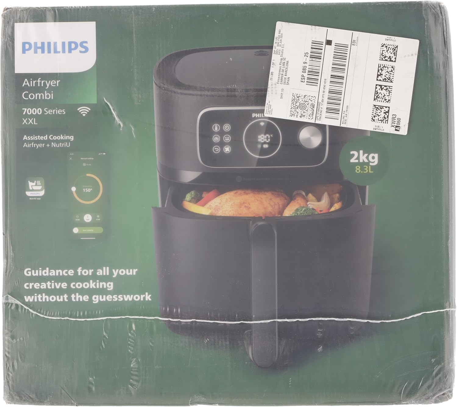 Philips Airfryer Combi 7000 Series XXL - 8.3 L (2 kg), 22-in-1 Airfryer, Wi-Fi Connectivity, Auto-Cook Automatic Cooking Programs