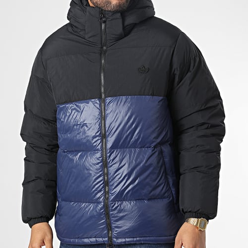Doudoune Capuche Down Regen Puff HL9184 Noir Bleu Marine
