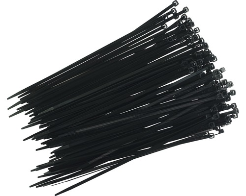 Haupa 262618 Kabelbinders UV-bestendig 250x4,8 mm Nylon zwart 100 stuks