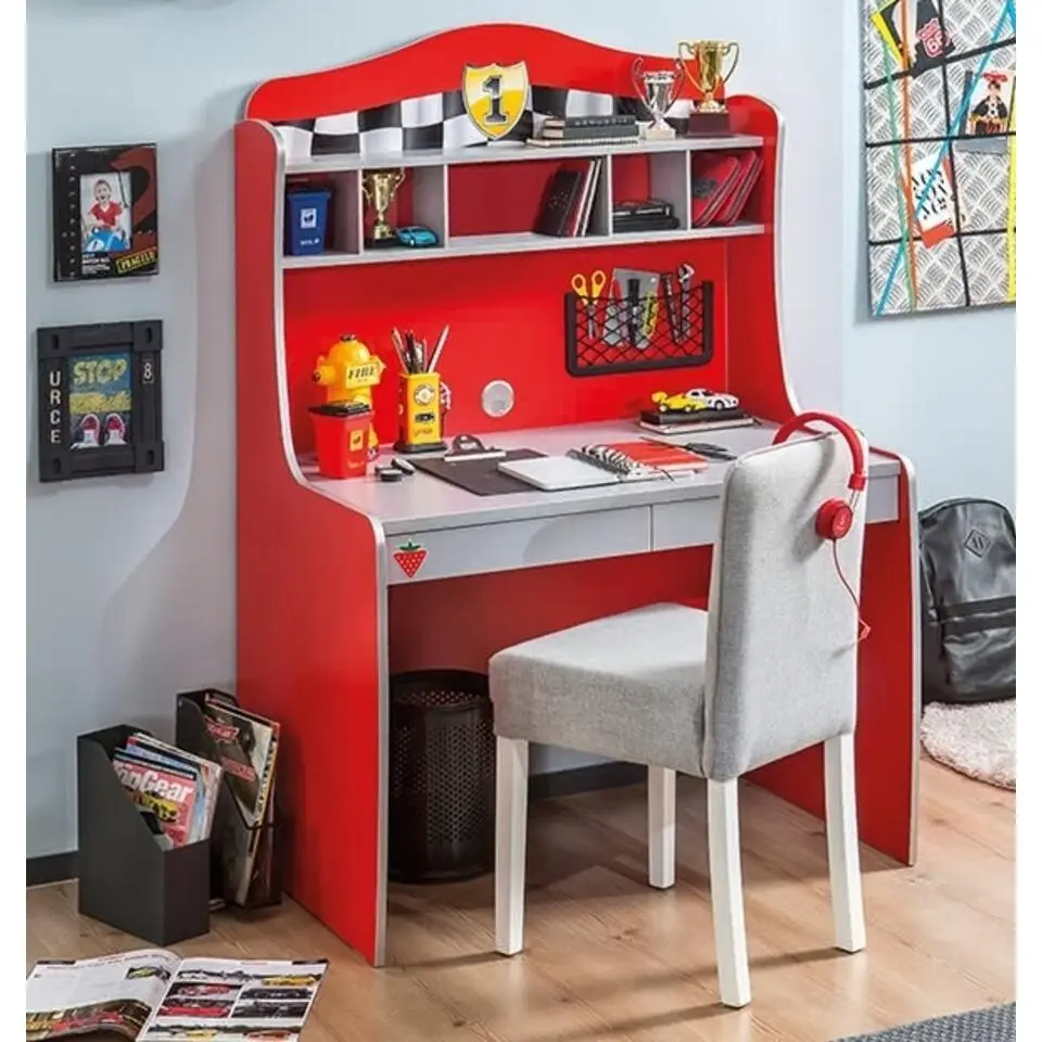 Race Cup - Autobureau - Jongenskamer - 68x103x151 cm - Rood