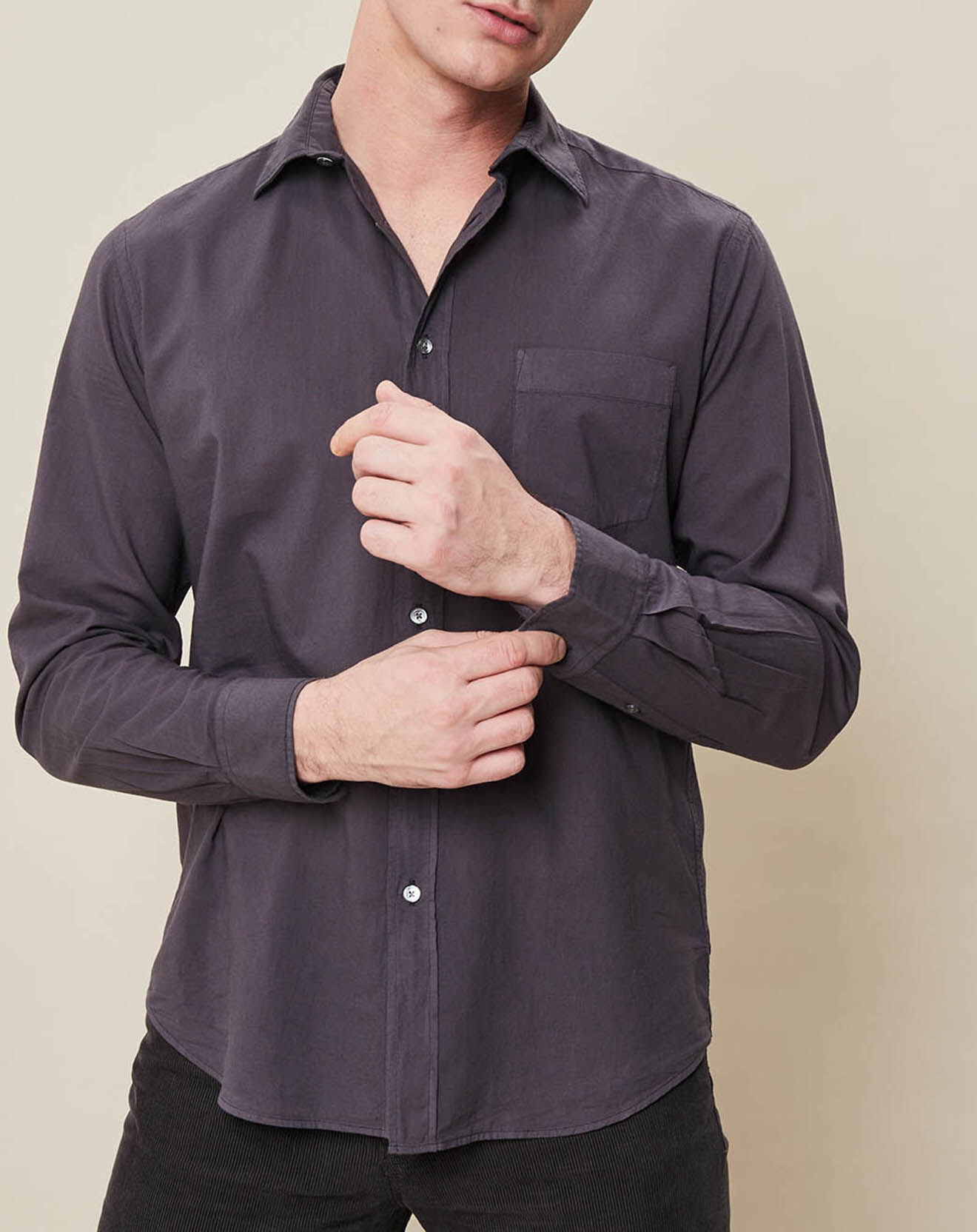 Hartford Chemise Regular Paul Pat carbone