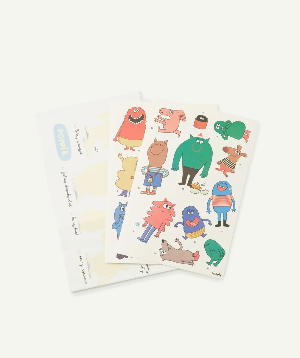 POPPIKPOSTER AVEC STICKERS SUR LES ÉMOTIONS 3-7 ANS