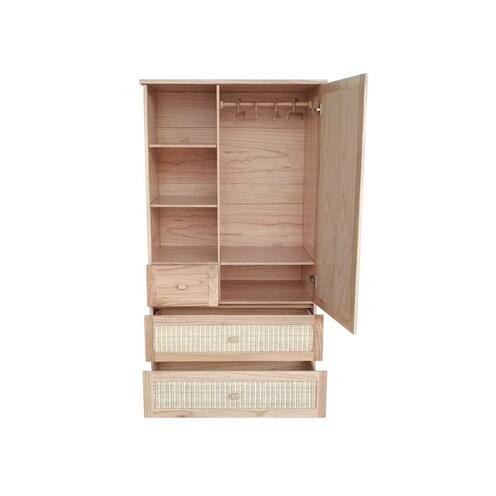 Armoire 1 porte MARELIA BOIS Naturel - THEO