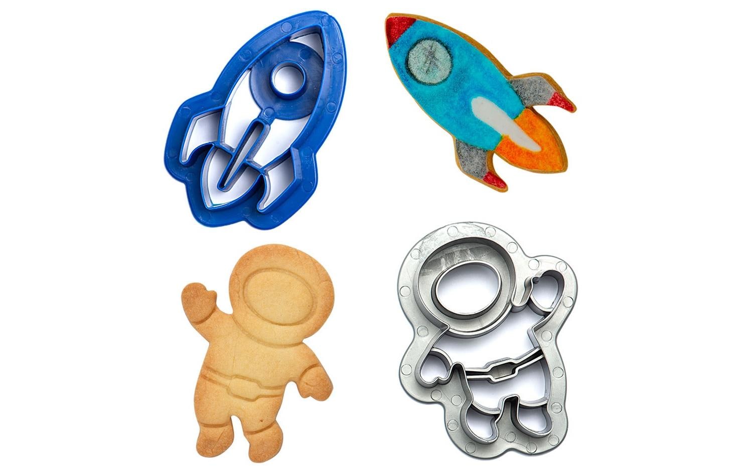 Guetzli-Ausstecher-Set 2 Stück, WeltallAusstechformen-Set mit Weltallmotiv