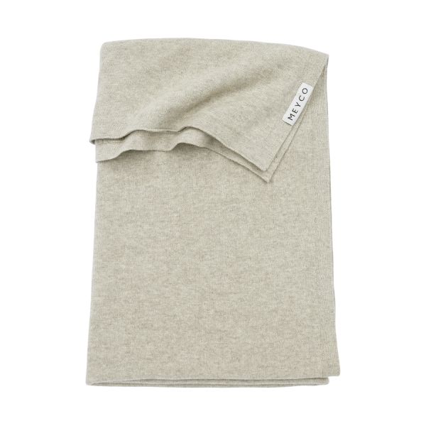 Meyco Knit Basic Ledikantdeken Sand Melange 100 x 150 cm