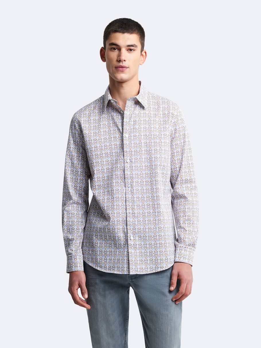 Chemise slim géométrique