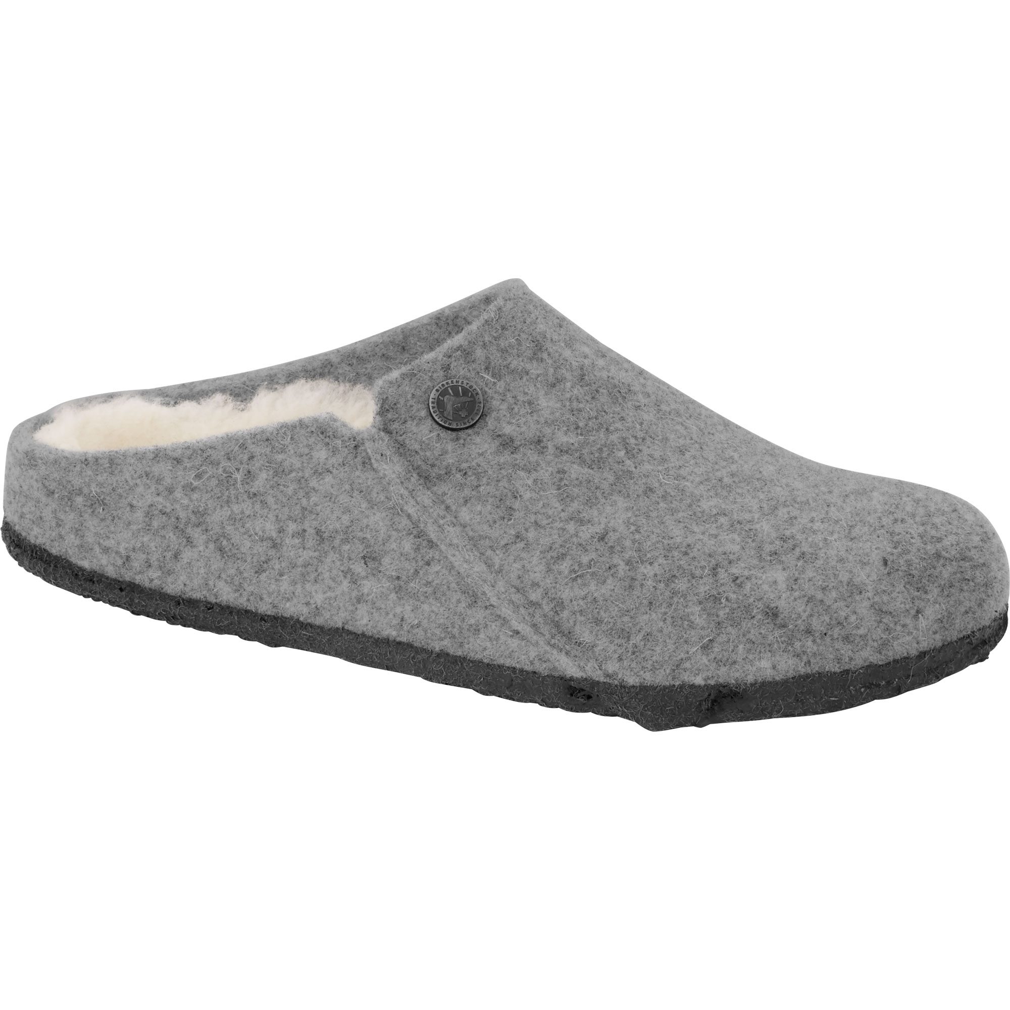 Birkenstock Zermatt Shearling Wool Felt Sandalen Herren hellgrau