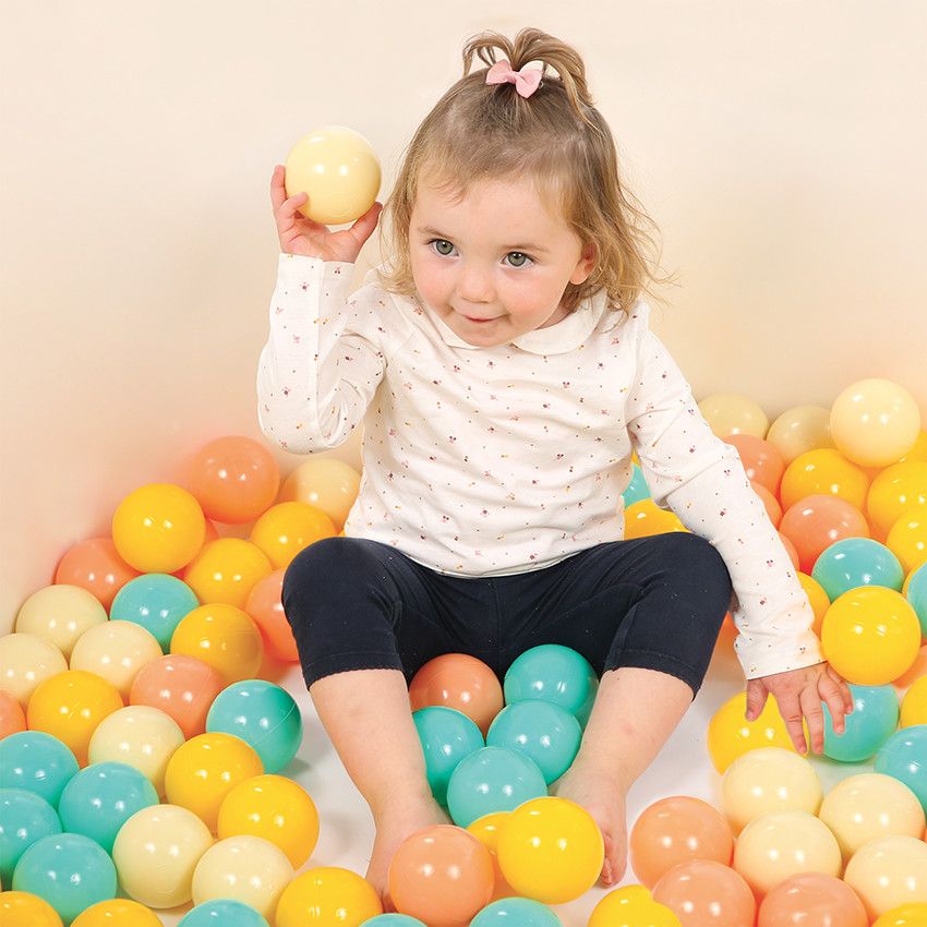 Lot de 60 balles multicolores - Ecru