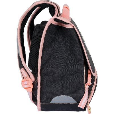 Cartable Mr Wonderful 38 cm - 2 compartiments - gris chiné et corail - Oberthur