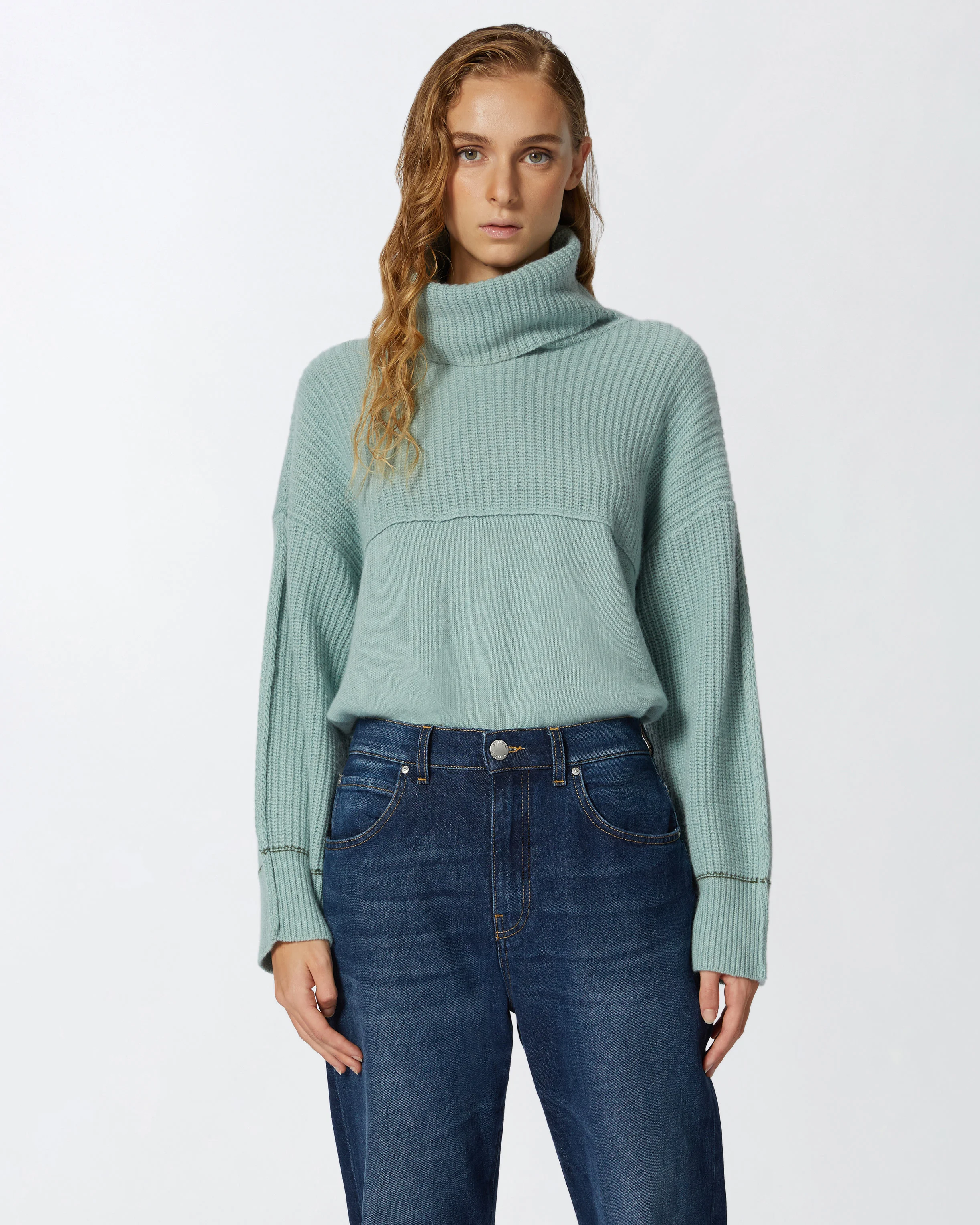 Pull à col roulé fin | Multicolore