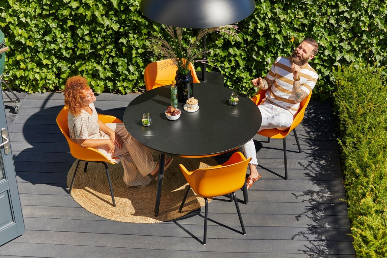 Hartman Sophie Studio HPL Tuintafel Ã 128 cm - Zwart