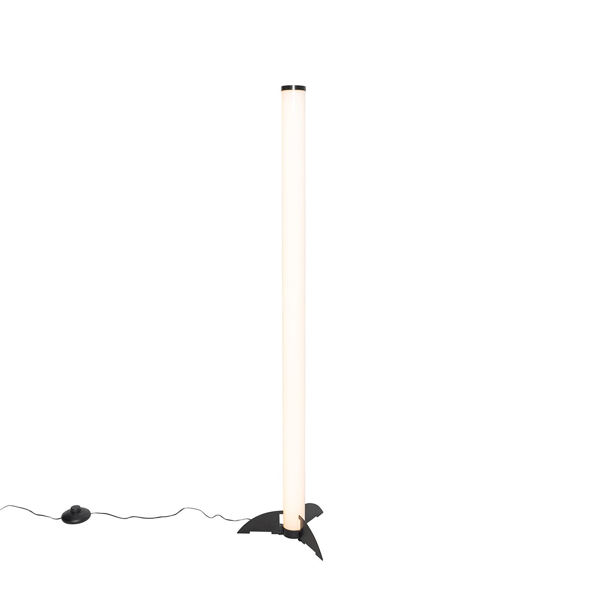 QAZQA - Design vloerlamp | Staande lamp | Lamp | Licht, zwart, incl. LED - Bomba | Woonkamer | Slaapkamer - Kunststof, langwerpig - | (Niet vervangbaar) LED