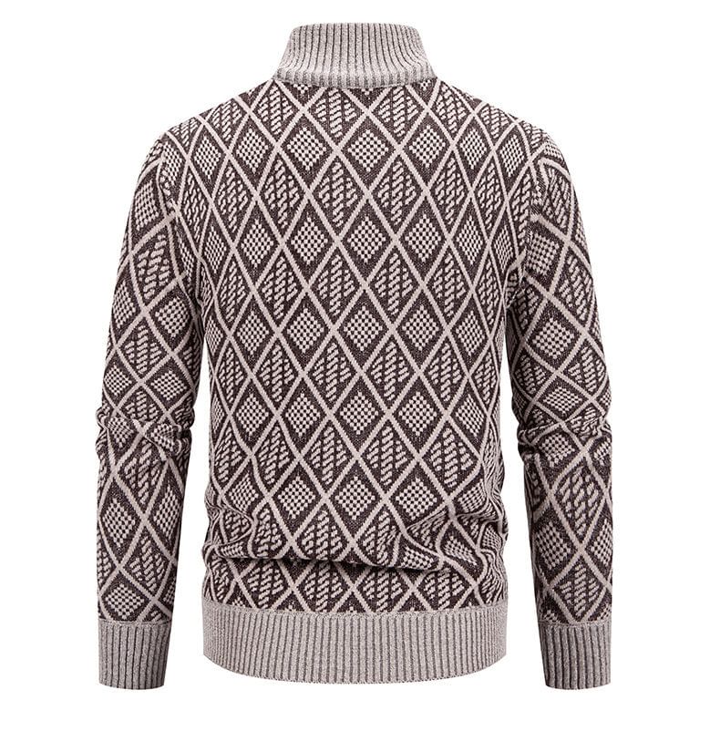 YIKES - Jacquard vest met hoge hals en rits