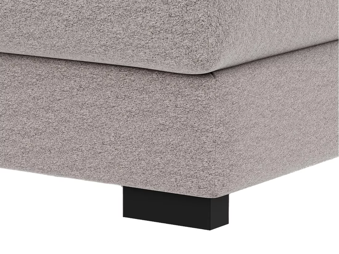 Canapé d'angle droit panoramique en tissu beige MESETA