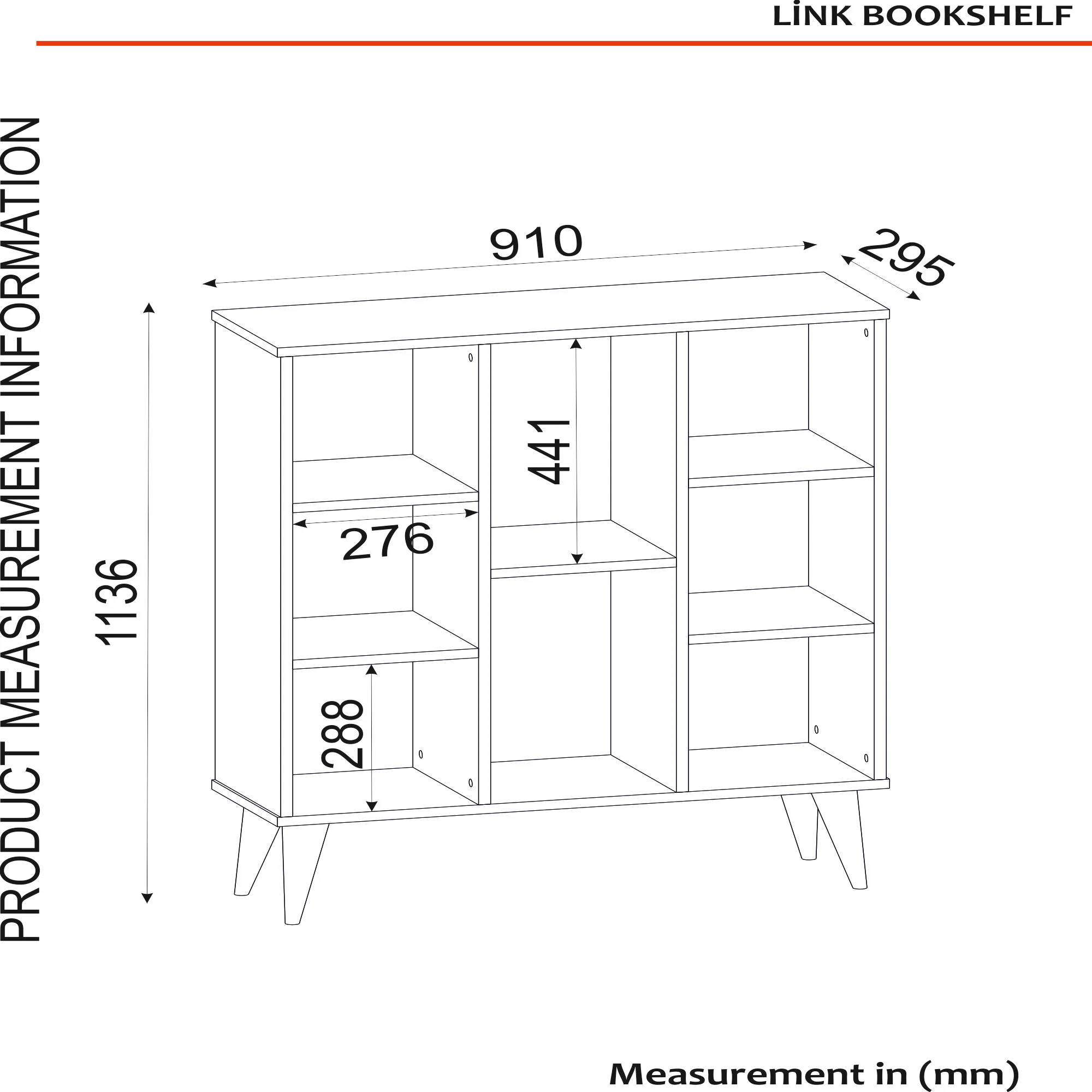 Bücherregal Link Weiß