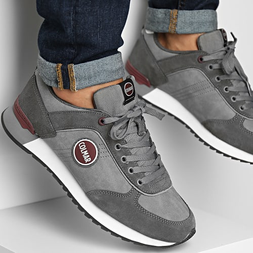Baskets Travis Boost 017 Gray Burgundy