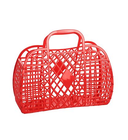 Sun Jellies Mini Foldekurv - 15x6x13 cm - Retro - R?d