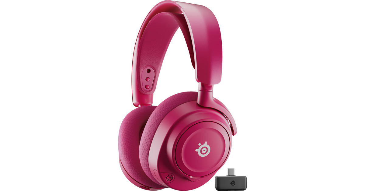 SteelSeriesArctis Nova 7 Wireless Gen 2 over-ear gaming headset  (Magenta, Pc, 2.4 GHz / Bluetooth)
