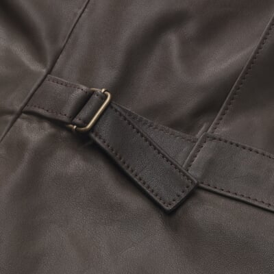 Herren-Rindlederjacke, Dunkelbraun