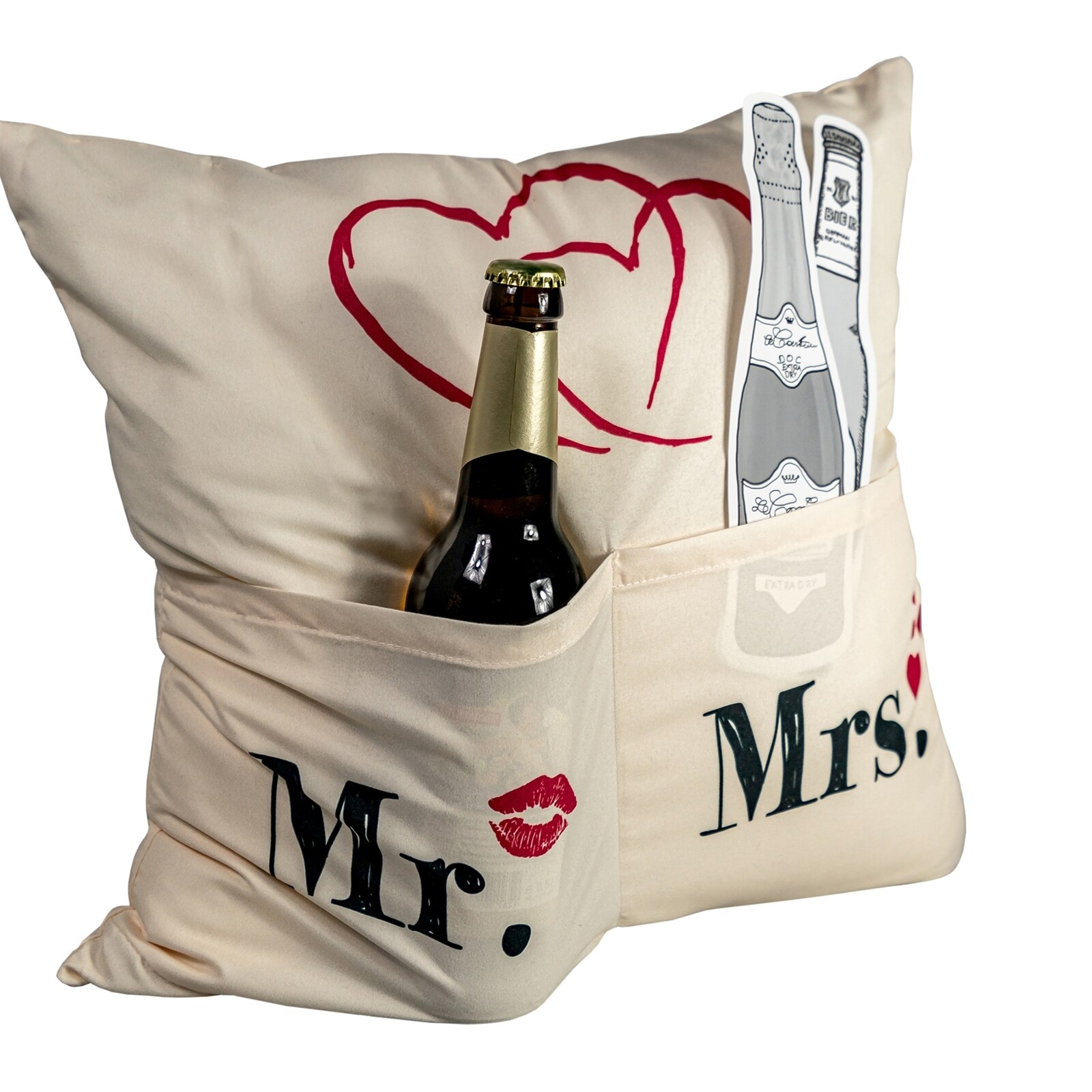 HTI-Living Kissen mit Taschen Mr. Mrs.