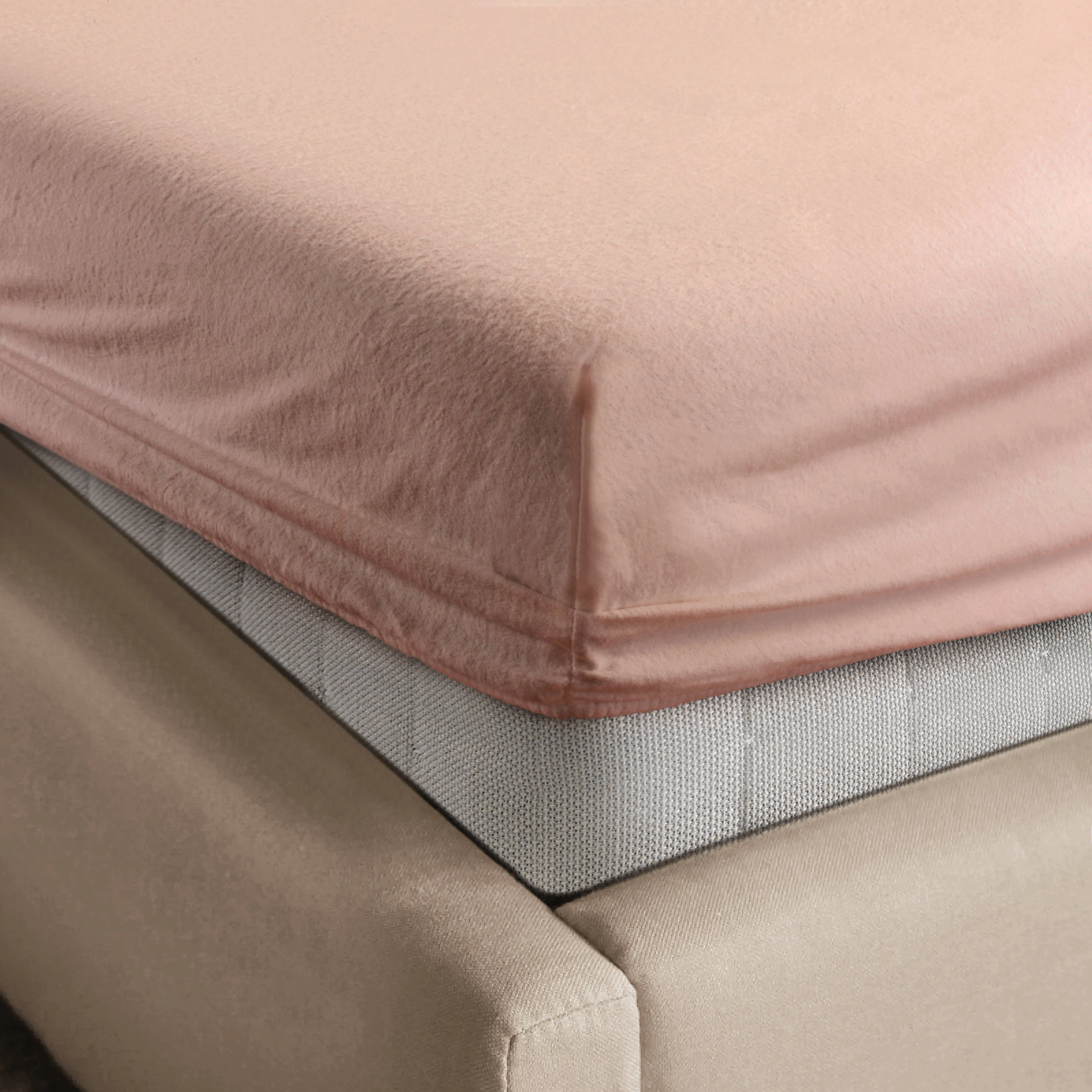NOUS Living flanellen hoeslaken - roze