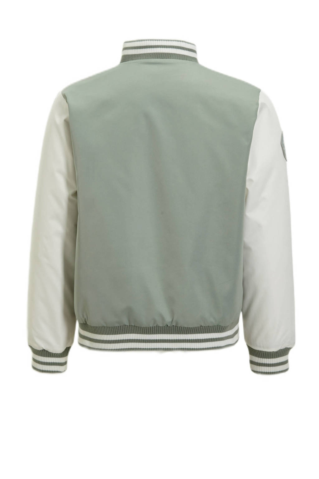 Me & My Monkey baseball jacket Parel met logo lichtgroen