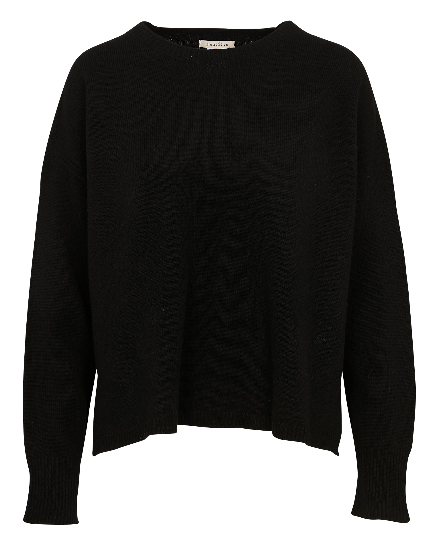 Pull col rond en laine vierge | Noir
