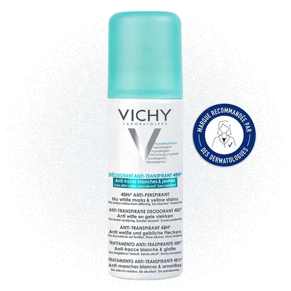Vichy Déodorant Anti-Traces Blanches & Jaunes 48h Spray 125ml