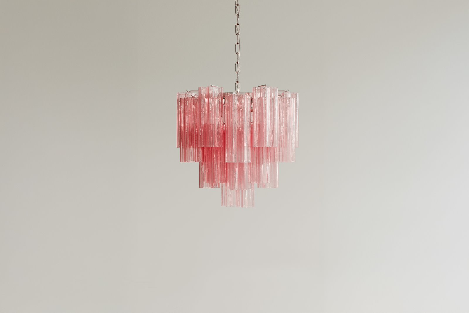 Praha lysekrone Rosa glass, Ø:45cm. 4xE14 Max 28W