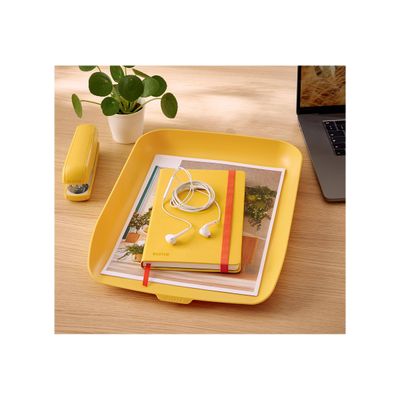 Leitz Cosy - Corbeille à courrier plastique - jaune