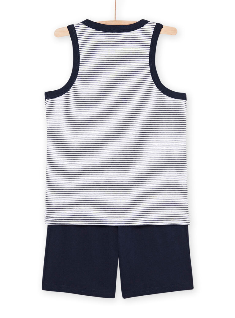 Débardeur et bermuda à motifs surfs et à imprimé à rayures