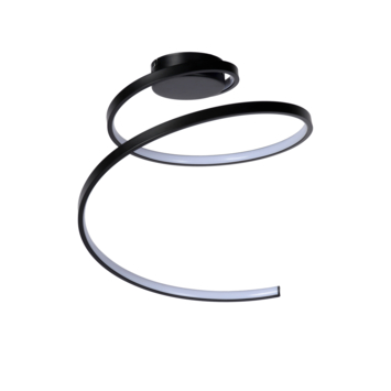 Lucide MAXENCE plafonnière Ø 46 cm LED dimb. 3000K 3 StepDim Zwart