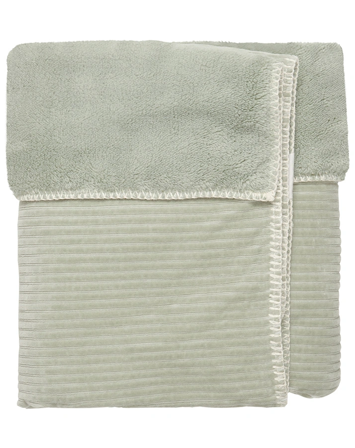 Babydecke VIK TEDDY (75x100) in shadowgreen