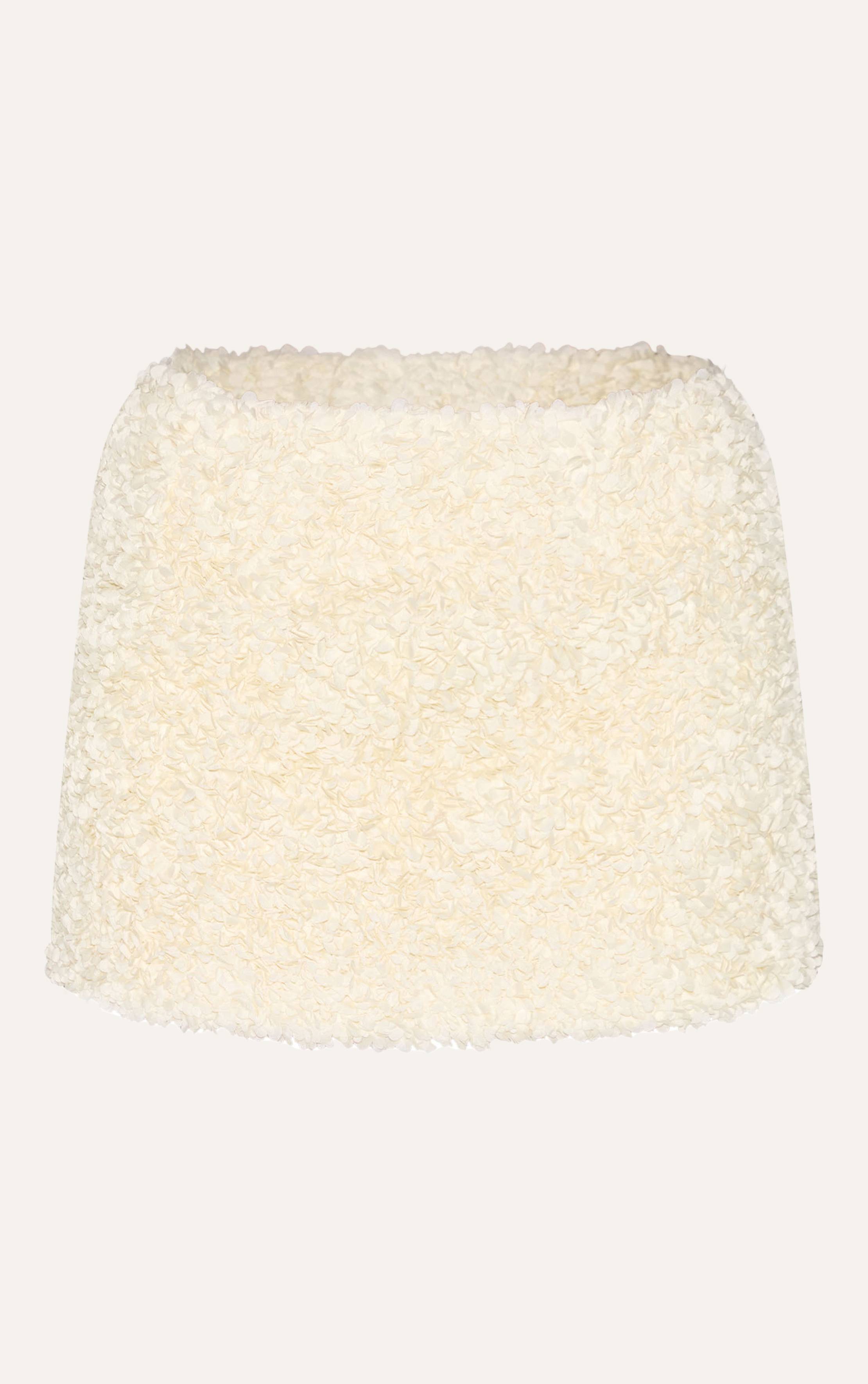 Crème Mini-jupe Texturée Appliquée Confettis