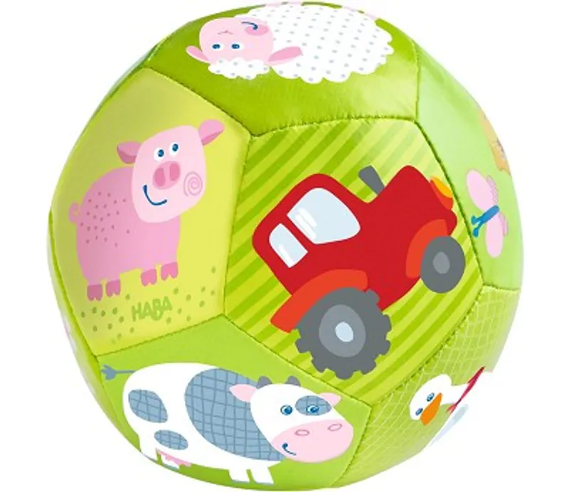 Haba Grønn Myk Ball med Bondegårdsdyr til Baby