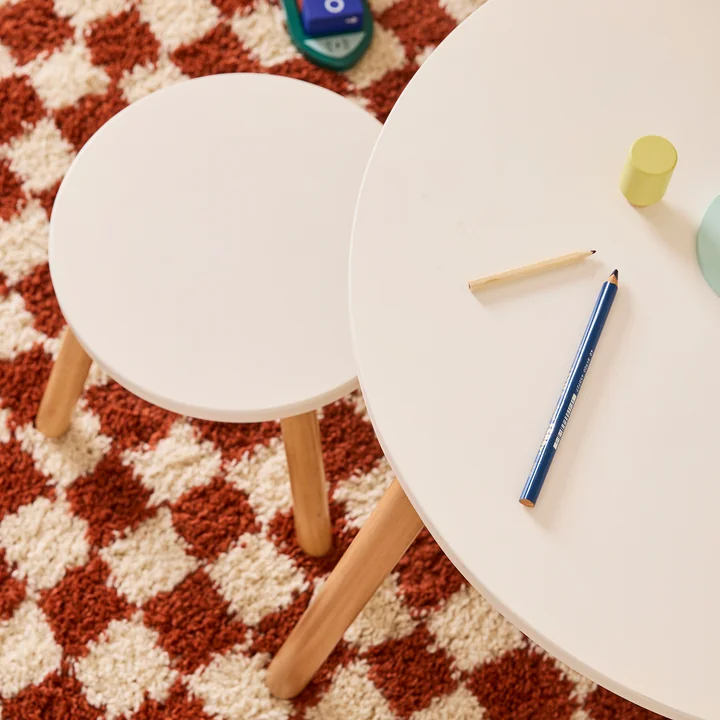 Kids Concept - Tisch und Hocker, weiss